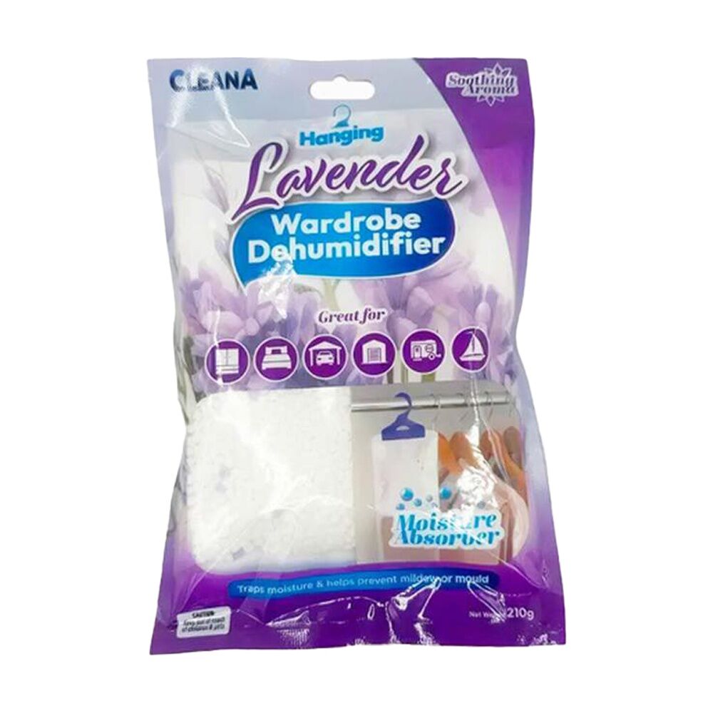 Cleana 210g Lavender/Hibiscus Hanging Wardrobe/Room Dehumidifier Assorted