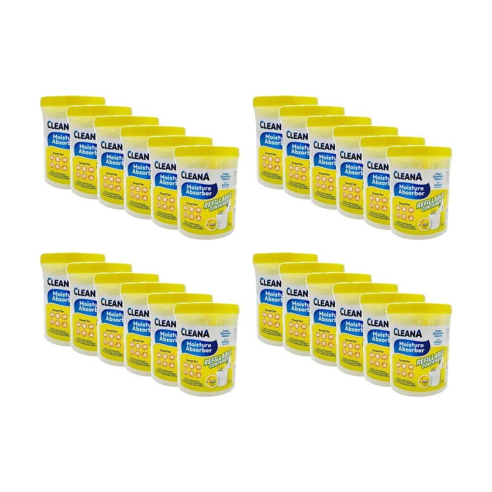 Cleana Refillable Dehumidifier Anti-Mould 300g Various Scents Assorted (24 Pack)