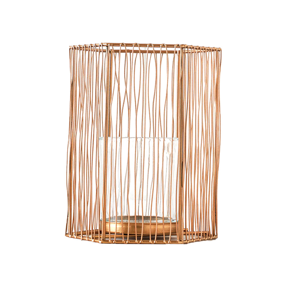 Rayell Votive Candle Holder Metal/Iron Small Gold 10x12x9cm Home Decor