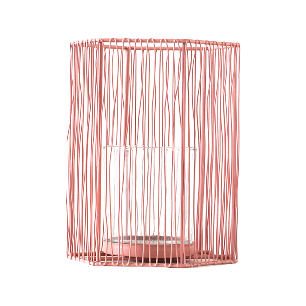 Rayell Votive Candle Holder Metal/Iron Small Rose 10x12x9cm Home Decor