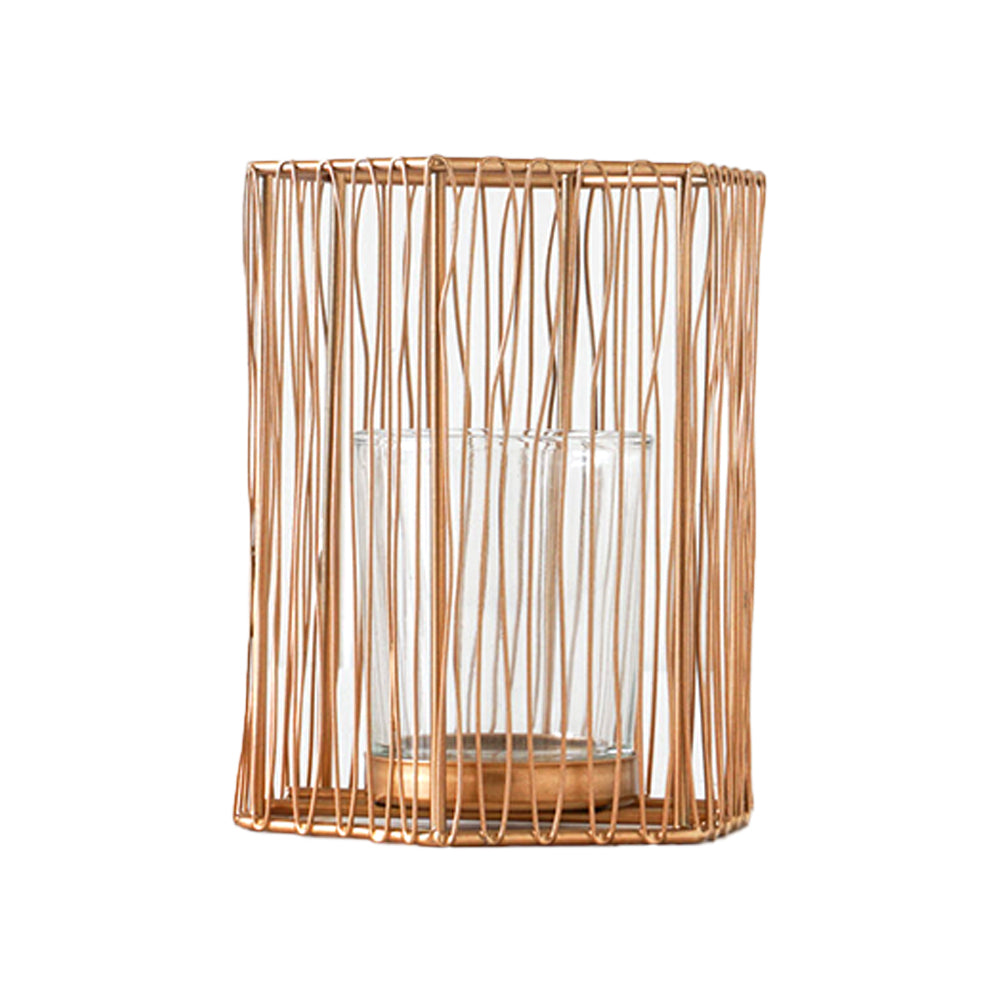 Rayell Votive Candle Holder Metal/Iron Large Gold 12x16x11cm Home Decor