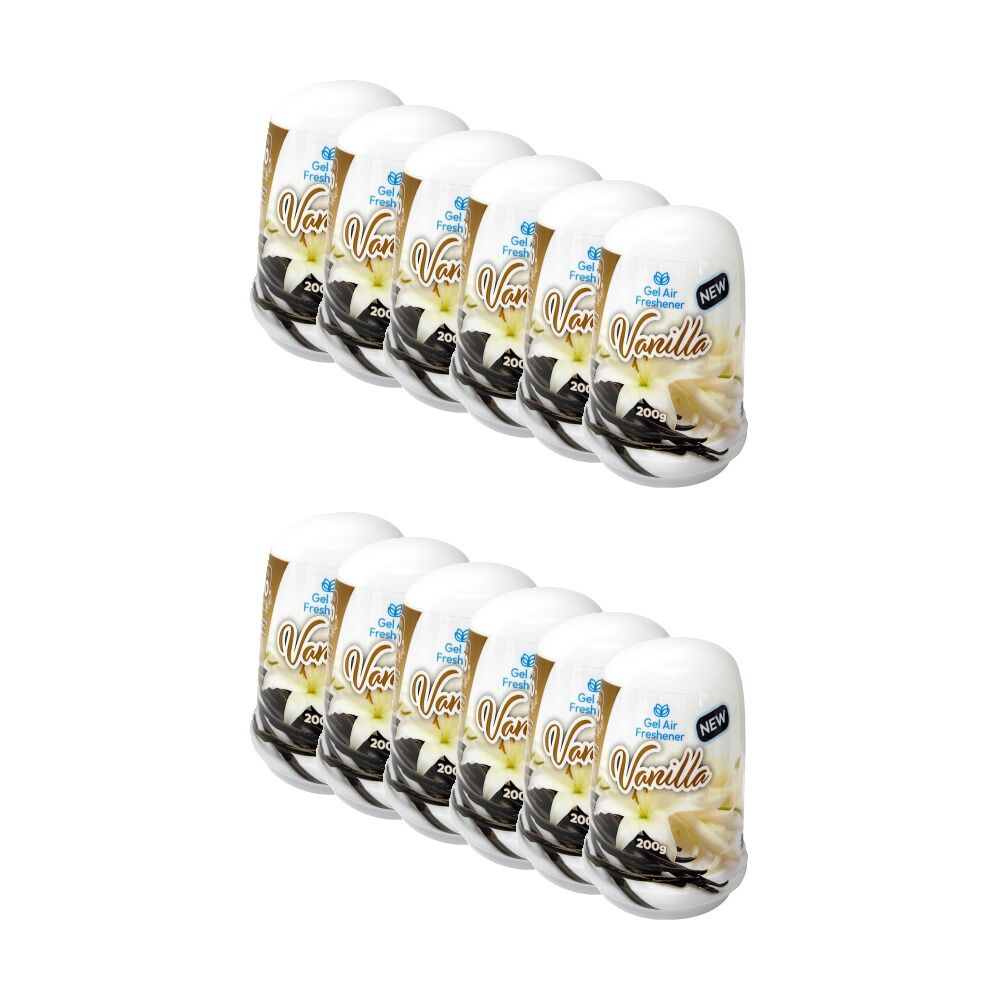 Cleana Air Fresh Cone Gel Room Scent/Air Freshener 200g Vanilla Fragrance (12 Pack)