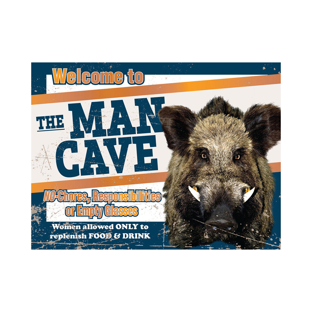 Afn Aluminium 40cm Tin Sign Welcome To The Man Cave Wall Hanging Decor Signage