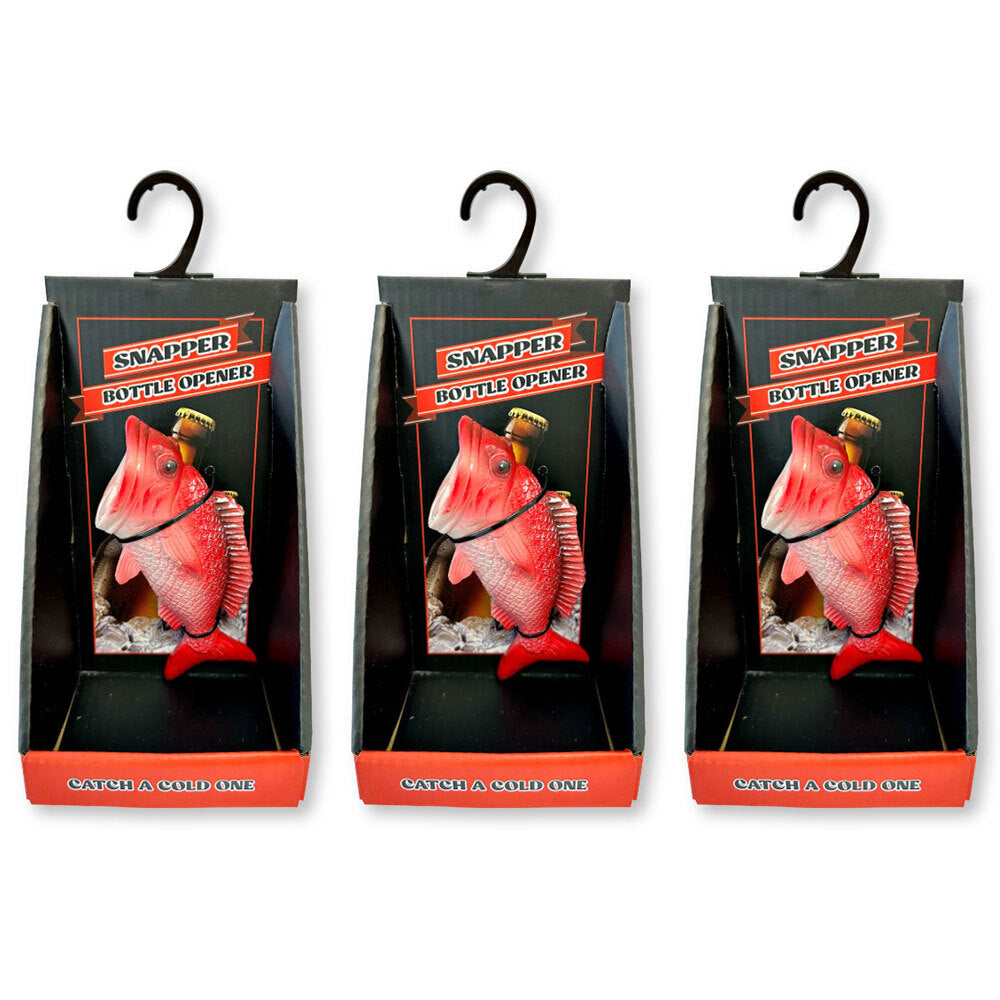 Sea Pro Snapper Manual Beer/Soda/Bar Drink Bottle Opener/Cap Remover Barware (3 Pack)