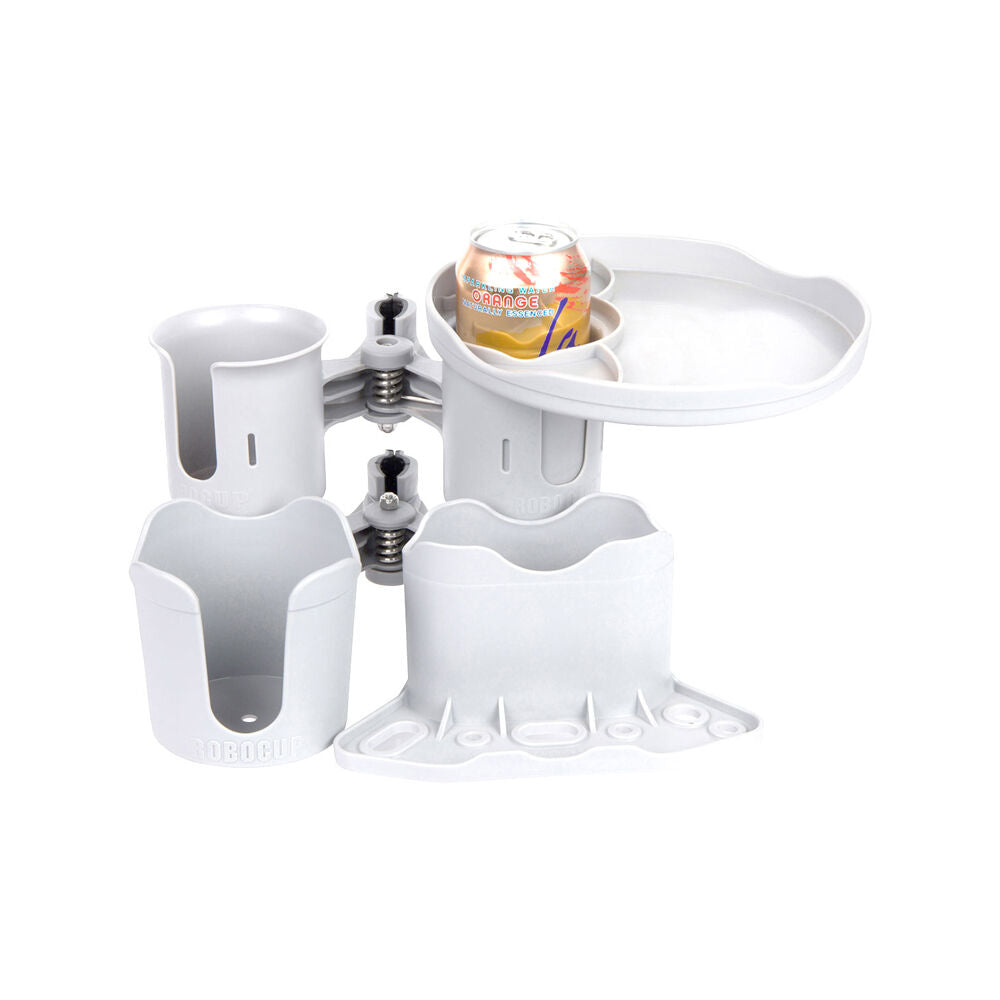 Robocup Multi-Section Camping/Travel Plate Reusable Non-Slip 21.6cm White — image 2