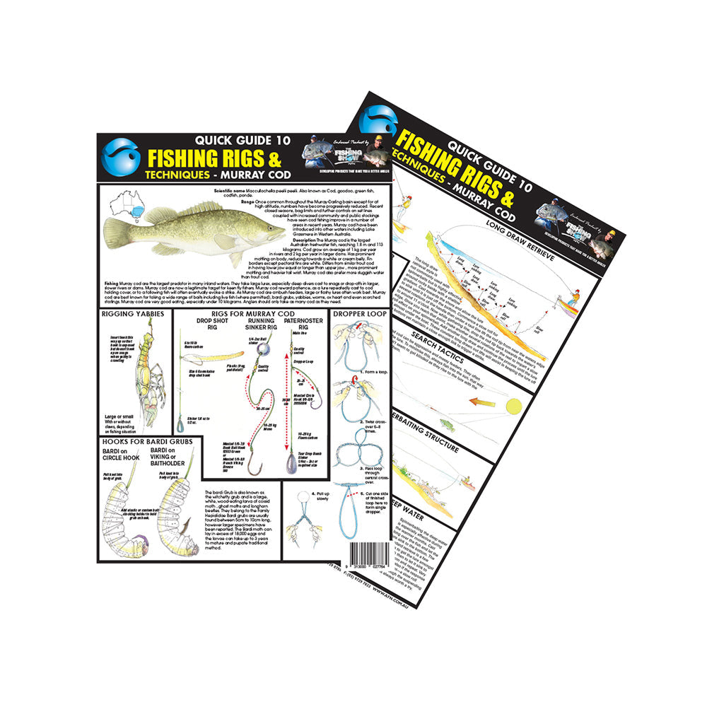 Afn A4 Quick Guide 10 Murray Cod Fishing Tips/Techniques Travel/Handy Manual
