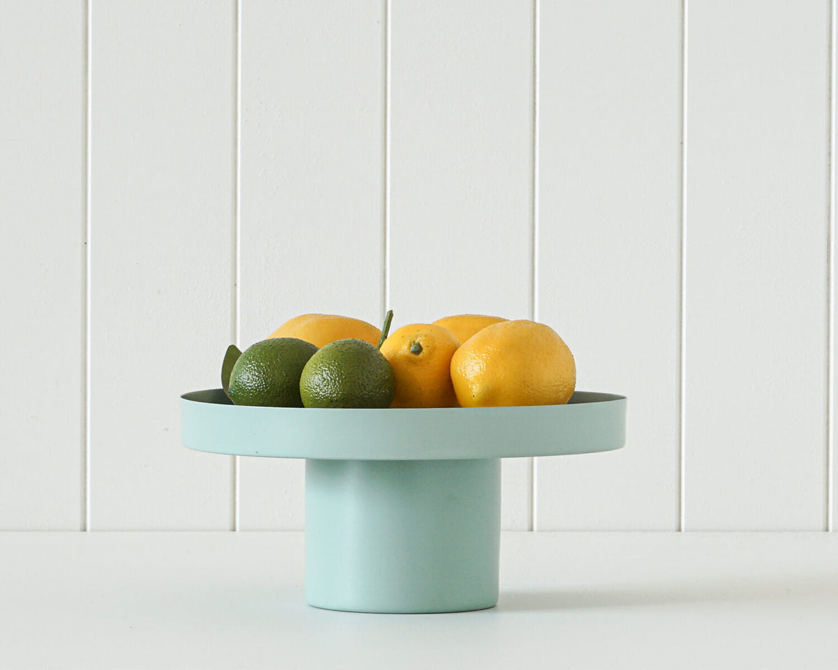 Rayell Cormac Teal Tray Home Decor Plant/Food Display Stand Metal 25x25x12cm — image 2