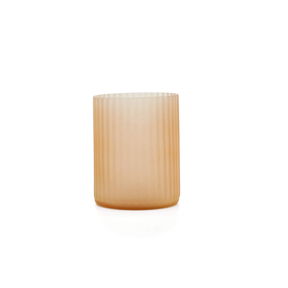 Rayell Votive 17cm Tall Glass Candle Holder Centerpiece Tabletop Decor Peach