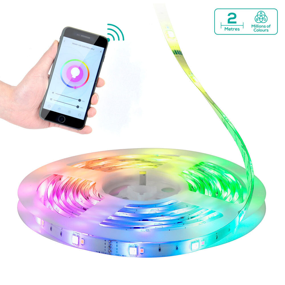 Activiva 2m IP65 12V 24W Smart RGB LED Strip Warm White Night Light App Control — image 2