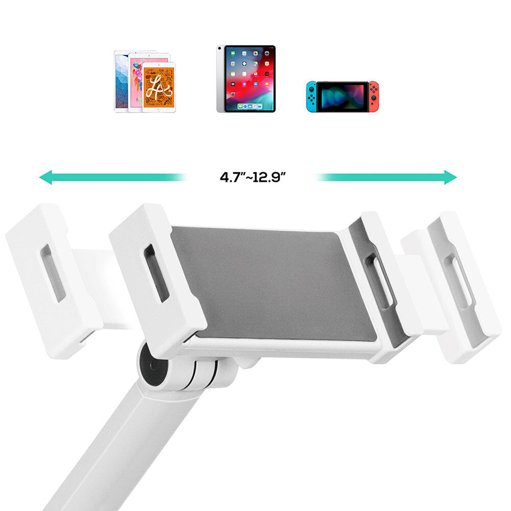 Activiva 47cm Universal iPad & Tablet Tabletop Stand f/ Tablets 4.7-12.9" White — image 2