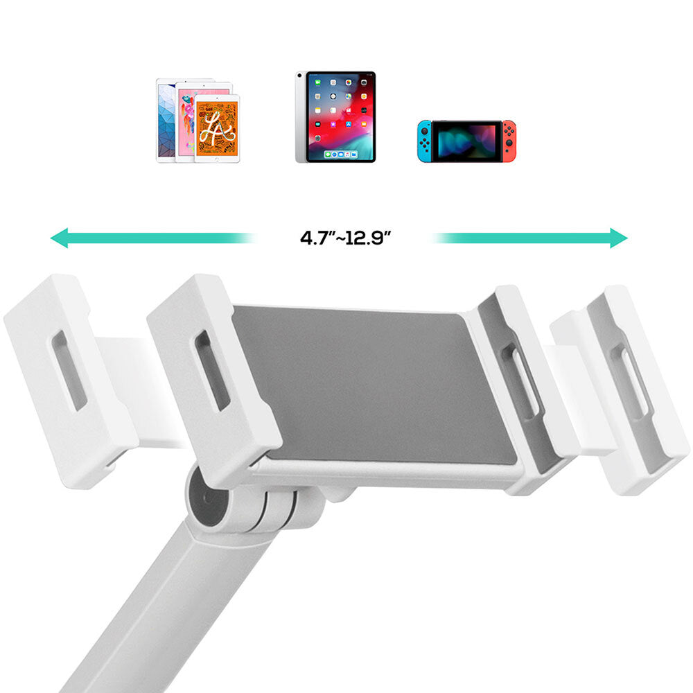 Activiva 136cm Universal iPad & Tablet Floor Stand f/ Tablets 4.7-12.9" White — image 2