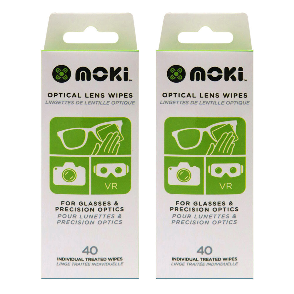 Moki 40pc Moki Optical Lens Wipes Cleaner Cleaning Wet Tissue for Camera/VR/Phone (2 Pack) — image 2