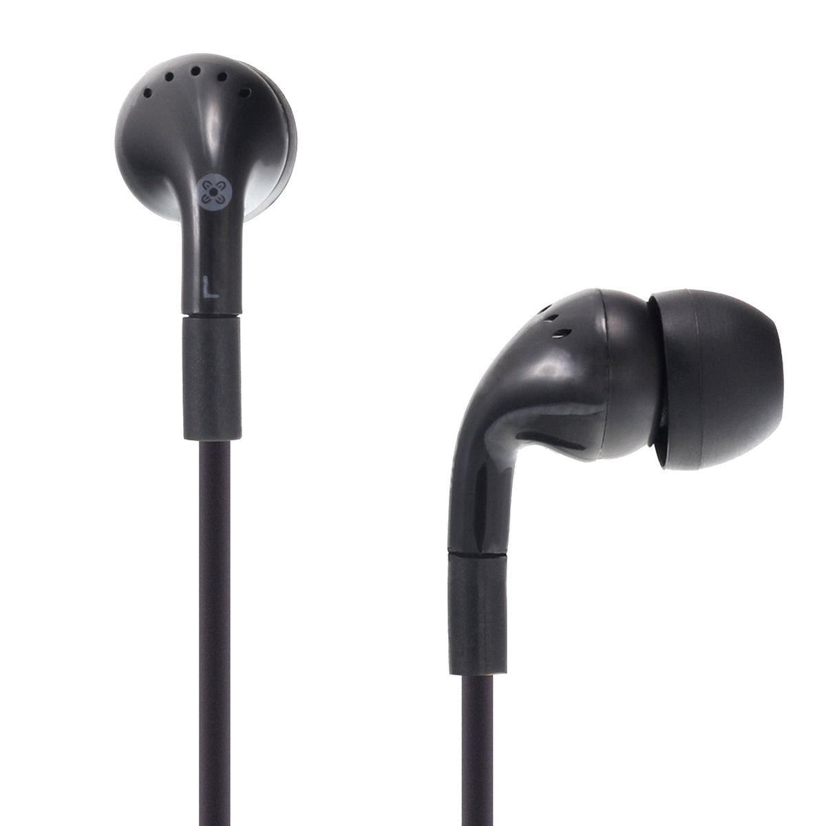 Moki Headphones Noise Isolation Silicone 3.5mm Earphones for iPhone/Android BLK — Black