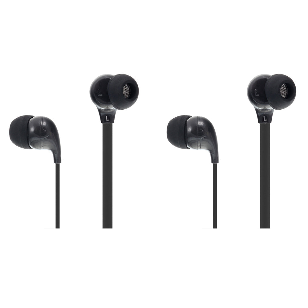 Moki 45° Comfort Buds In-Ear Earphones 3.5mm Jack f/FM Radio/iPad/Laptop BLK (2 Pack)