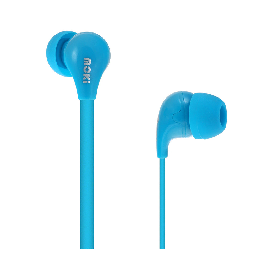 Moki 45° Comfort Buds In-Ear Earphones 3.5mm Jack f/FM Radio/iPad/Laptop BLU (2 Pack) — image 2