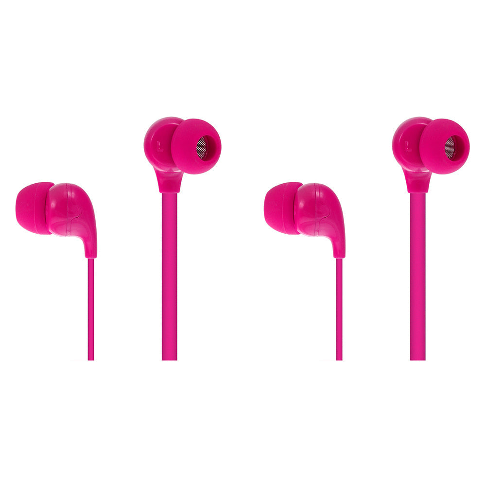 Moki 45° Comfort Buds In-Ear Earphones 3.5mm Jack f/FM Radio/iPad/Laptop PNK (2 Pack)