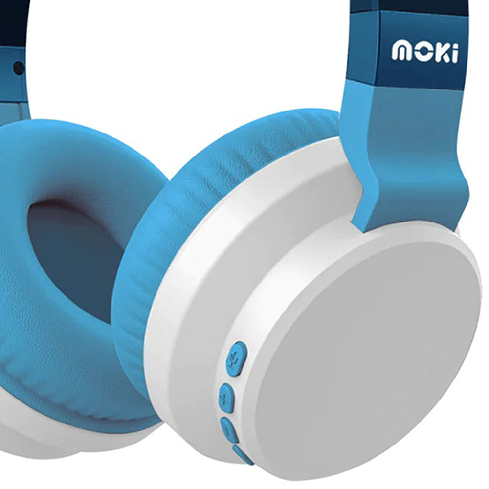 Moki Colourwave Dual Use Wireless and Wired. Headphones - Ocean Blue 120cm Cable — image 2