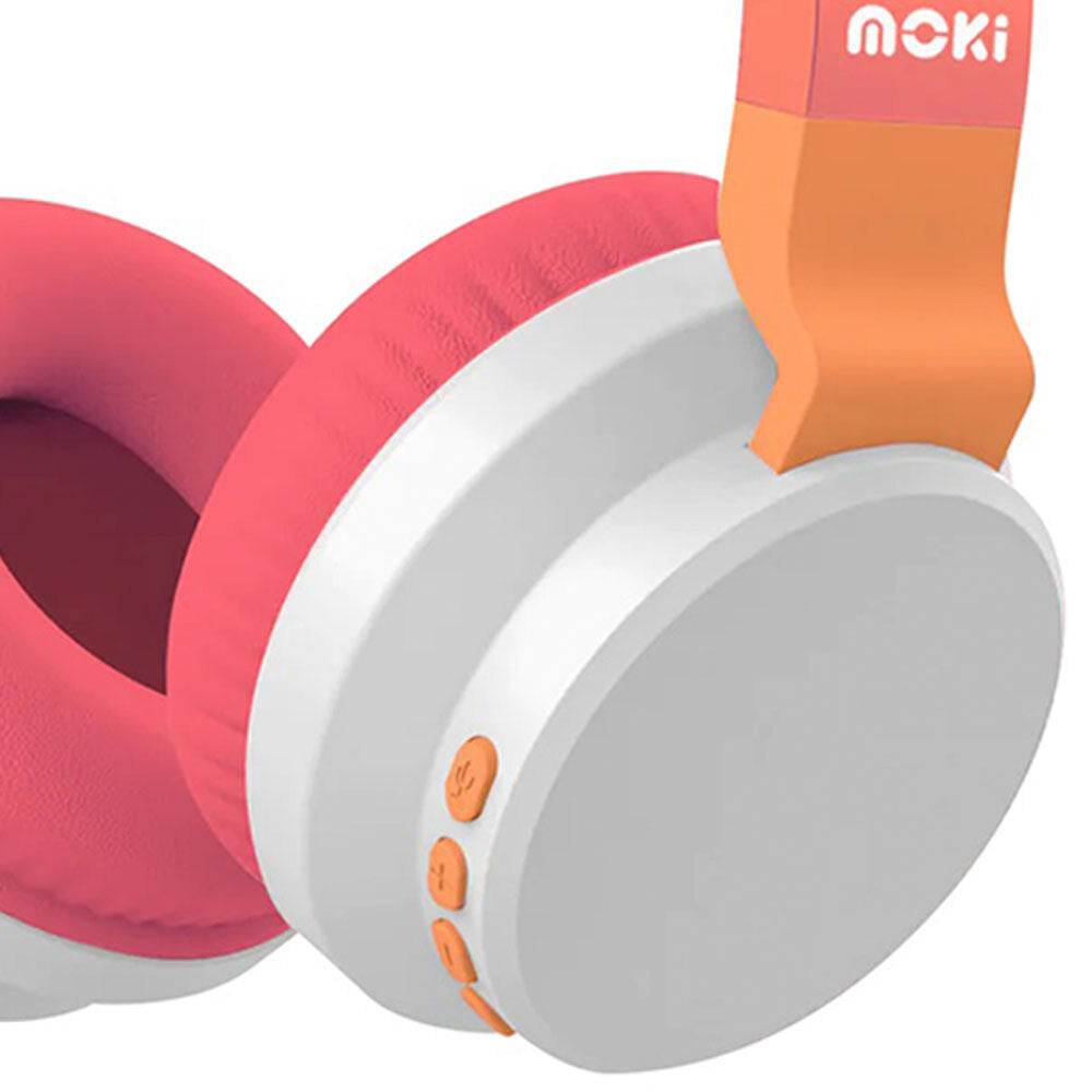 Moki Colourwave Wireless and Wired Dual use Headphones Sunset 120cm Cable Length — image 2