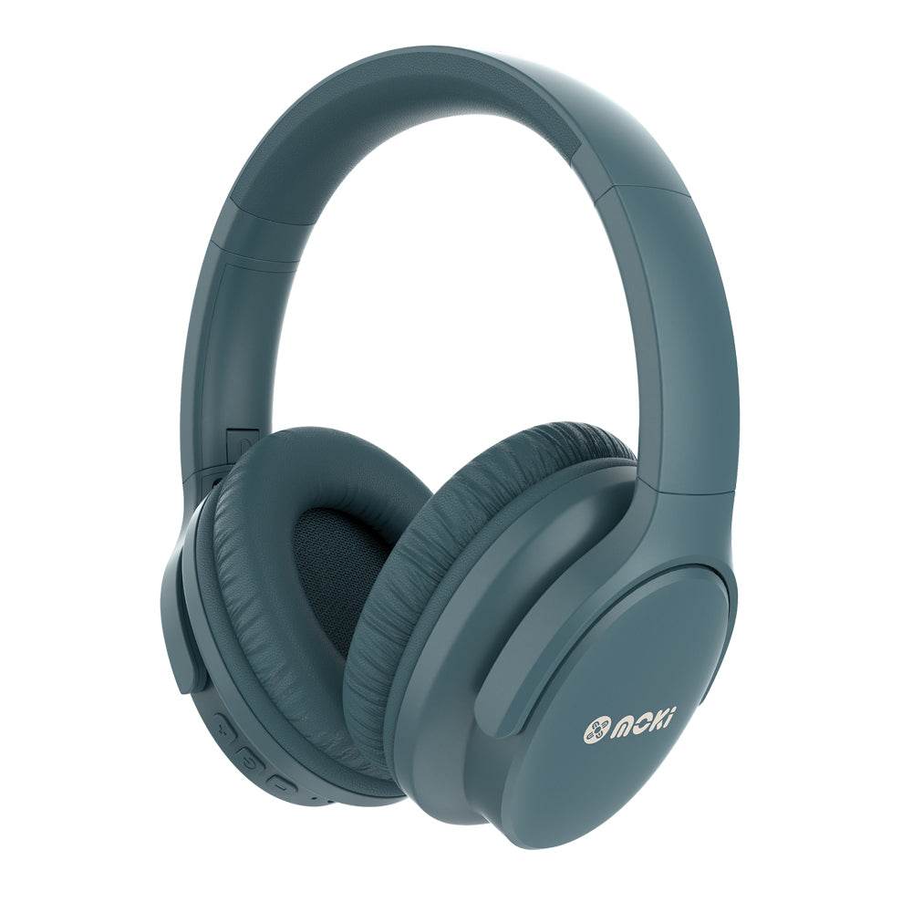 Moki Element Wireless Bluetooth Headphones Over-Ear Headset Storm