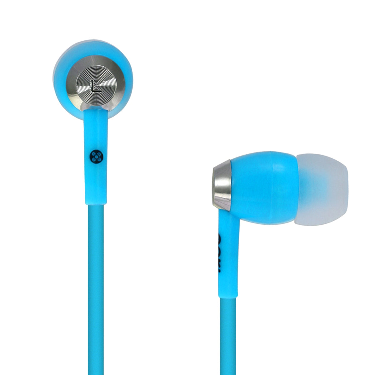Moki Lightweight 3.5mm Wired Hyperbuds Earphones 95dB 120cm — Blue