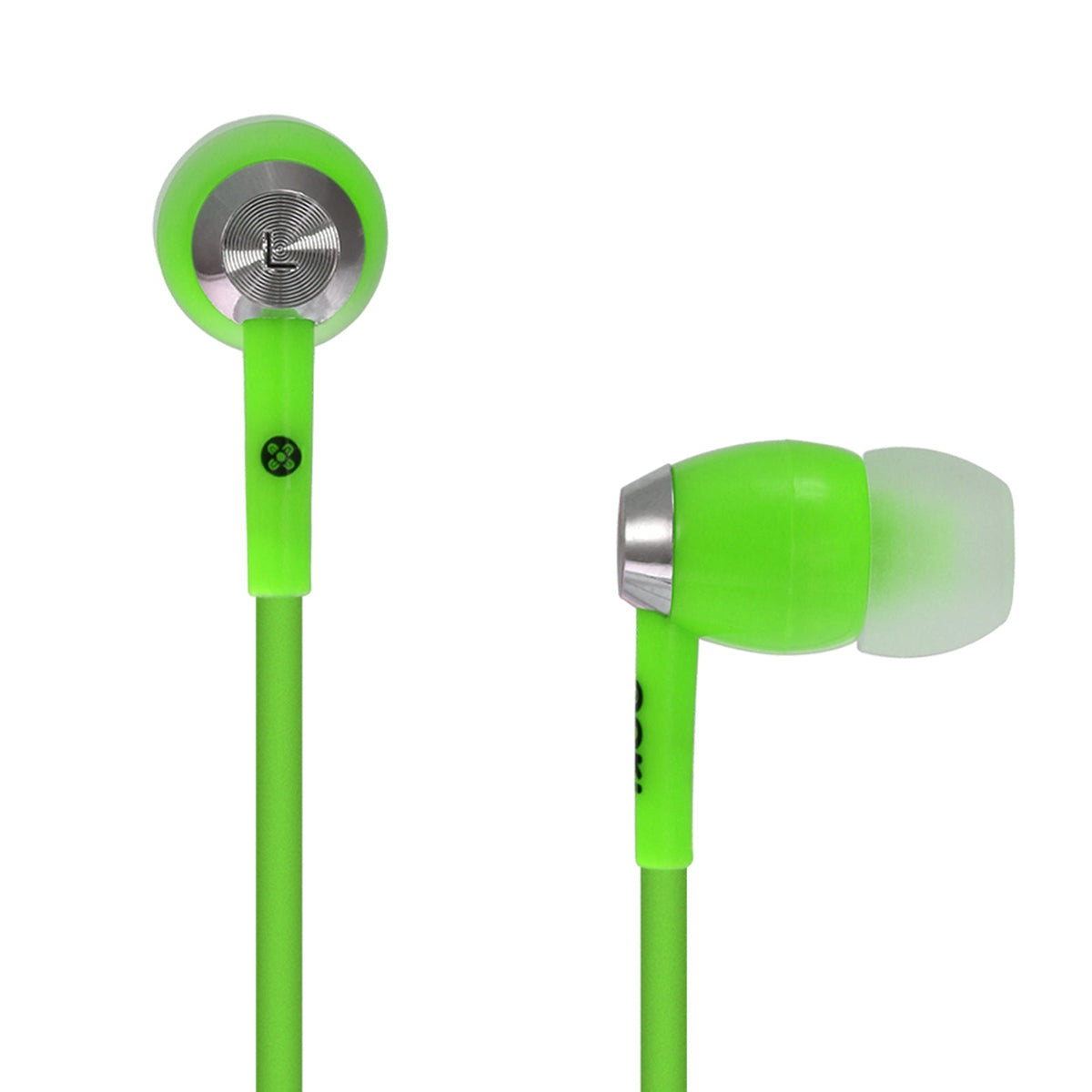 Moki Lightweight 3.5mm Wired Hyperbuds Earphones 95dB 120cm — Green