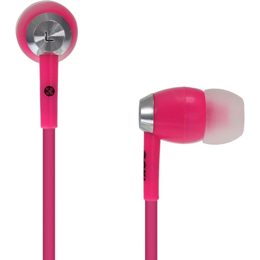 Moki Lightweight 3.5mm Wired Hyperbuds Earphones 95dB 120cm Pink (2 Pack) — image 2