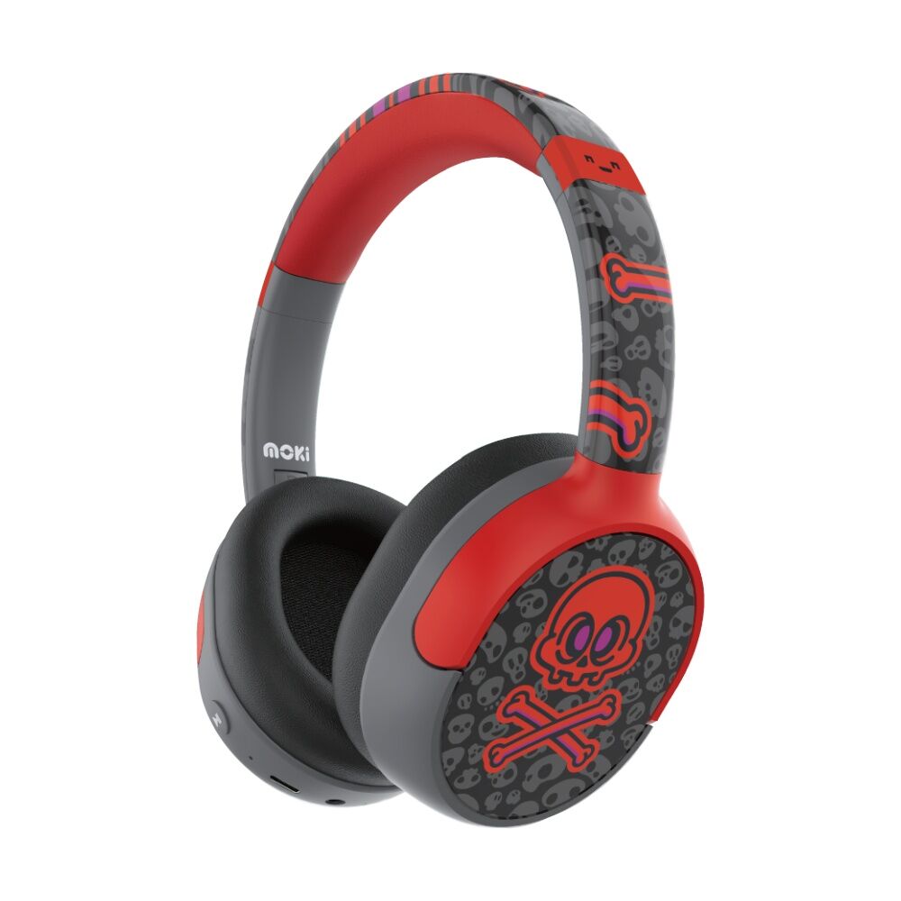 Moki Skulls Super Pop Wireless Bluetooth Over Ear Kids Headphones Vibrant