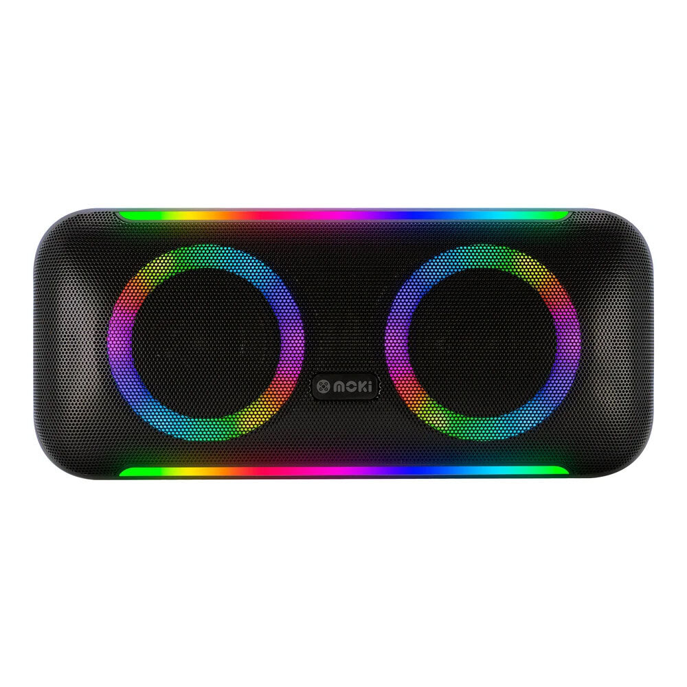 Moki Pro Street Party Bluetooth 12Hr Wireless LED TWS Enabled Speaker Black — image 2