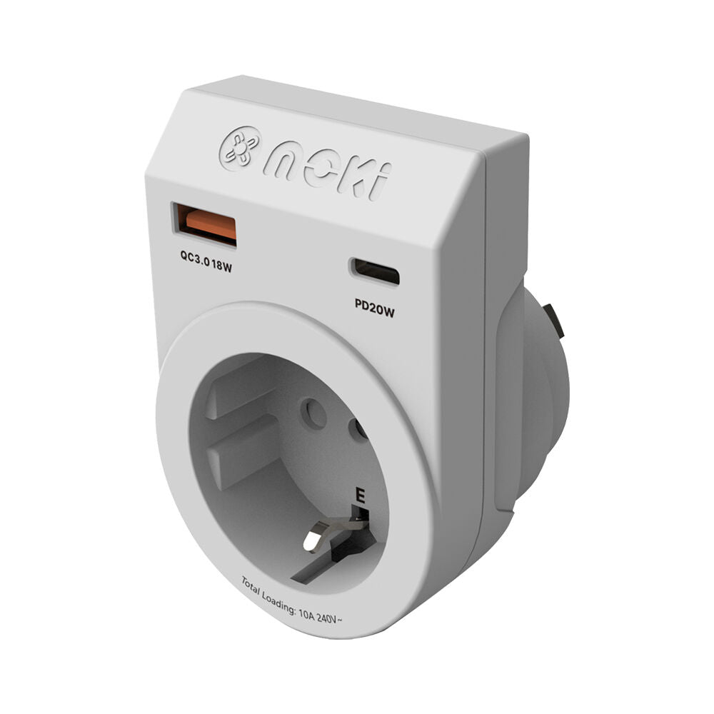 Moki 2PK Travel Adaptor Plus Inbound EU to AU NZ with Type C USB a — image 2
