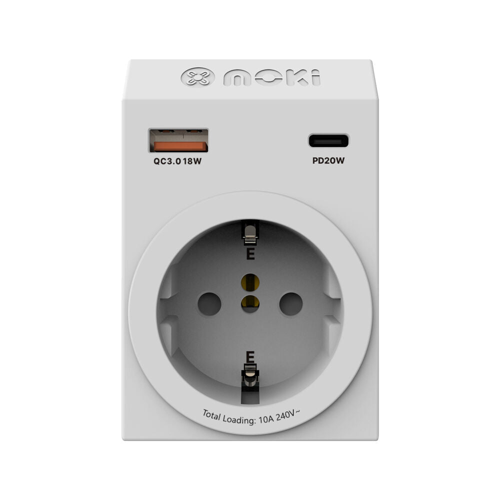 Moki Travel Adaptor Plus Inbound Universal to AU/NZ with Type-C & USB-A (3 Pack) — image 2