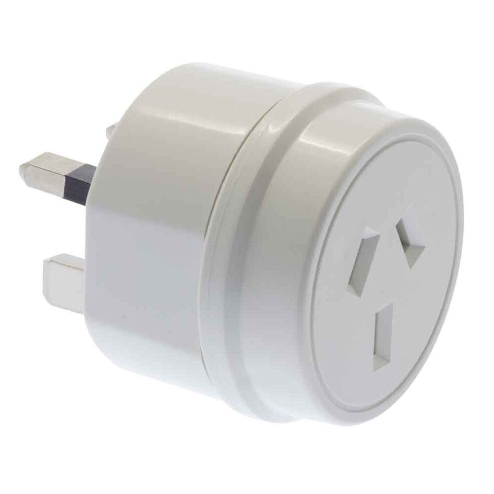 Moki Travel Adaptor Aus/nz to UK Adapter Power Plug Charger Outlet Socket White