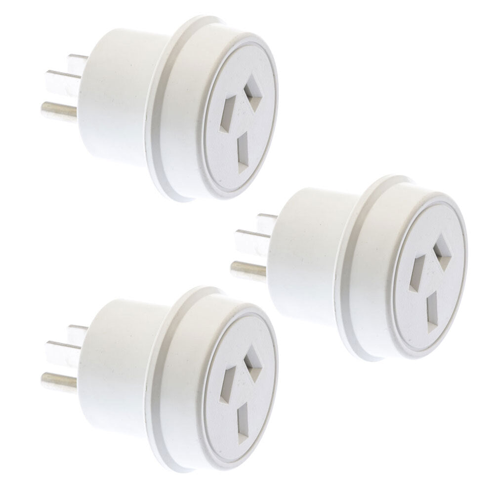 Moki Travel Adaptor Aus/nz to USA Power Plug Adapter Charger Socket Outlet WH (3 Pack)