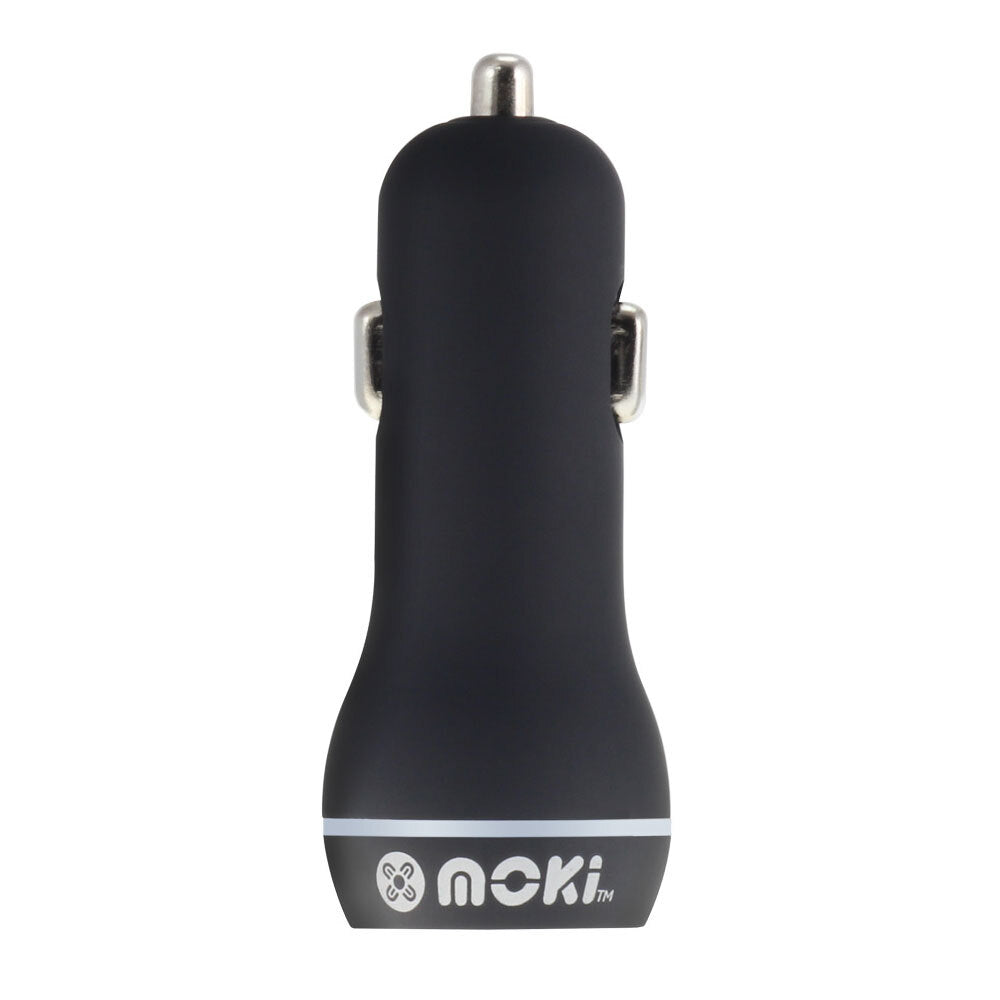 Moki Dual Port USB Car Charger Socket 3.4A for Apple iPhone x XS/Samsung BLK (2 Pack) — image 3