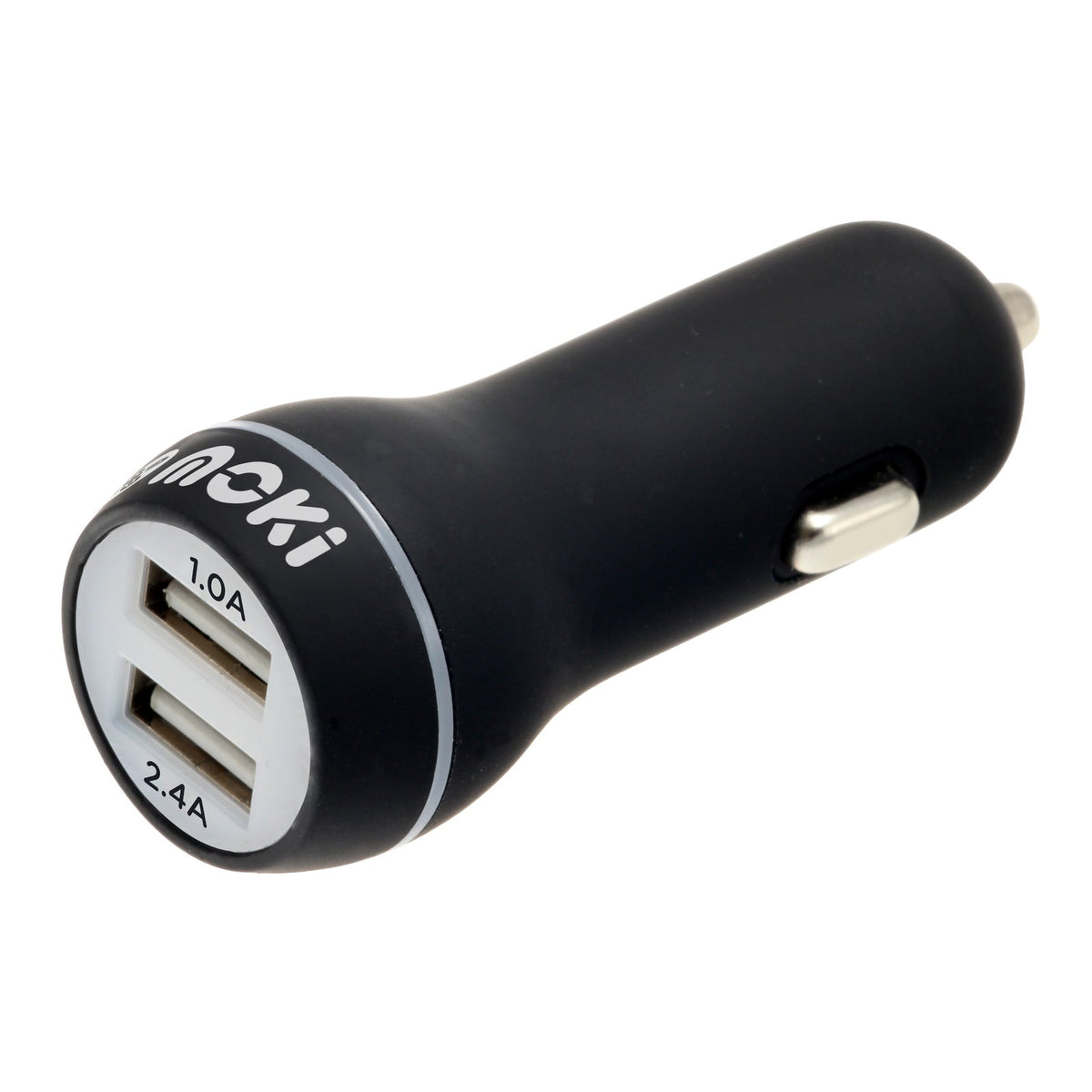 Moki Dual Port USB Car Charger Socket 3.4A for Apple iPhone x XS/Samsung BLK (2 Pack) — image 2