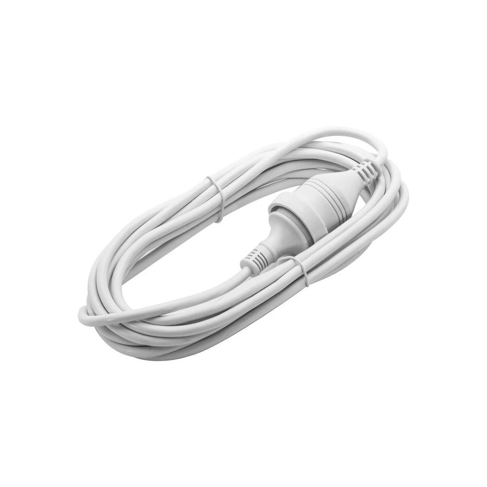 Moki Electrical Plug Extension Lead/Cable 5m Home/Office Power Cord White