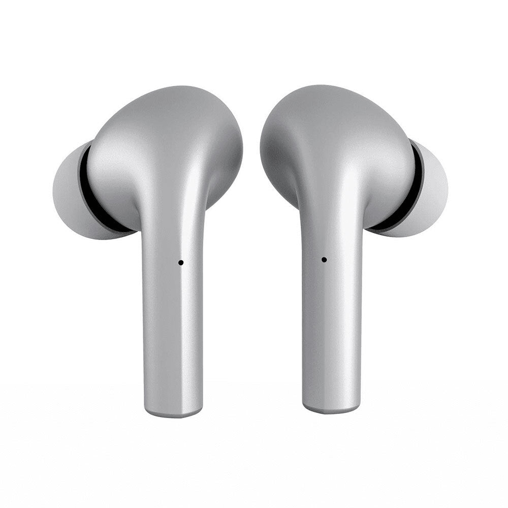 MokiPods Bluetooth True Wireless Earbuds In Ear Headphones/Pods w Case — Silver