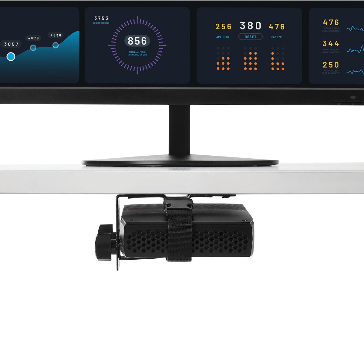 Star Tech 5kg Adjustable .7 to 2.8in Mounting Bracket w/ Pads/Strap f/ Thin CPU — image 4