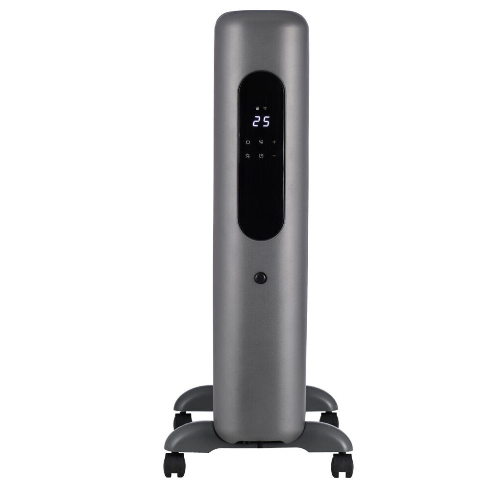 Ausclimate 67.5x42.5cm Grey SmartEnclosure Medium 7 Fin 1500W Oil Filled Heater — image 2
