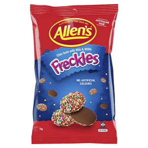 Allen's 1kg Freckles Creamy Hundreds & Thousands Chocolate Crunch Candy Snack