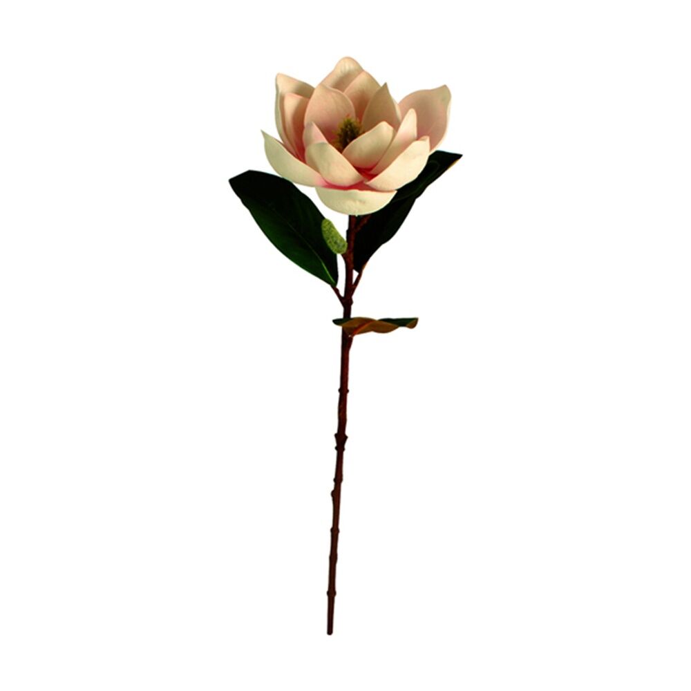 Maine & Crawford Real Touch 70cm Magnolia Stem Artificial/Fake Faux Flower Pink