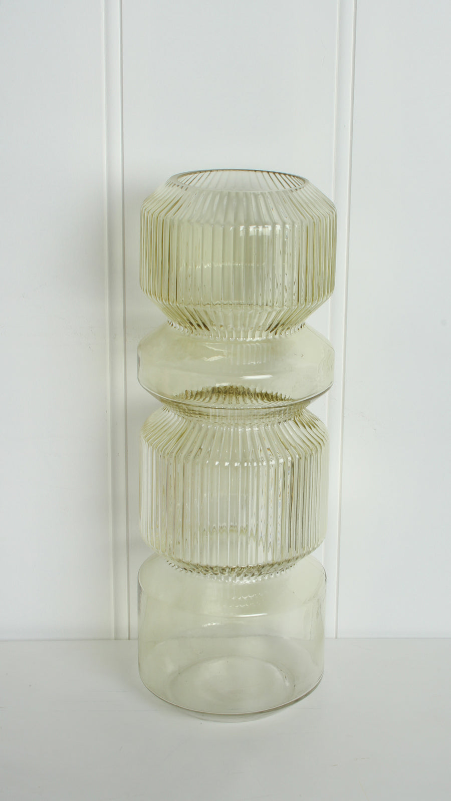 Maine & Crawford 35x13cm Bibo Ribbed Glass Cylinder Vase Home/Garden Display — image 2