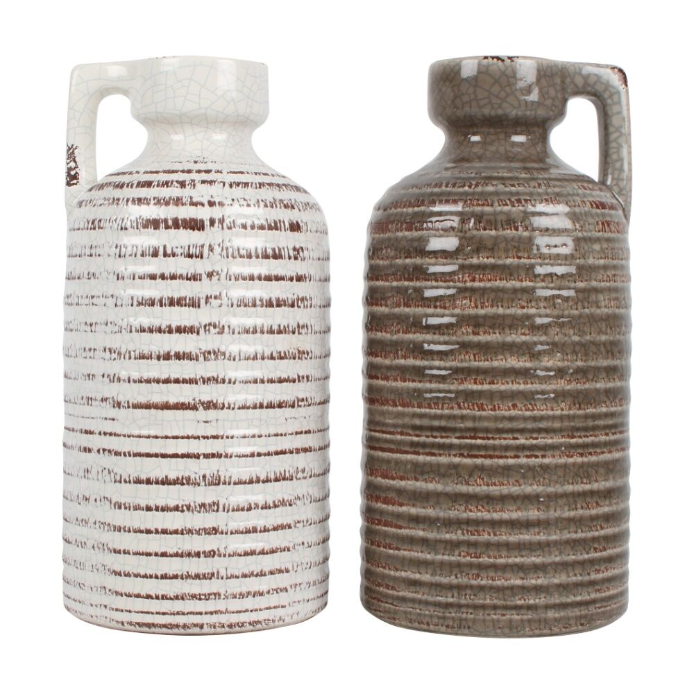 Maine & Crawford Leif 30x15cm Ceramic Vase Flower/Plant Holder Home Decor Brown