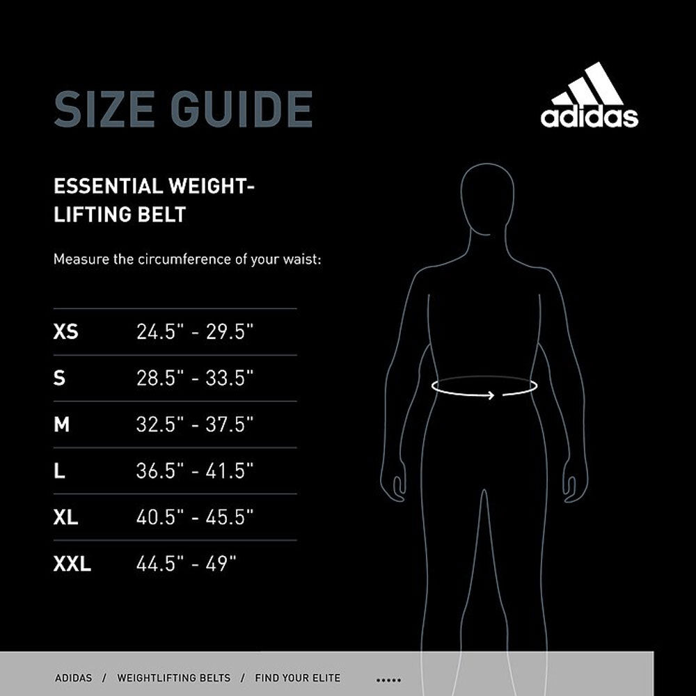 Adidas Essential Weight/Powerlifting Belt Strength Support/Gym Training Large BK — image 7