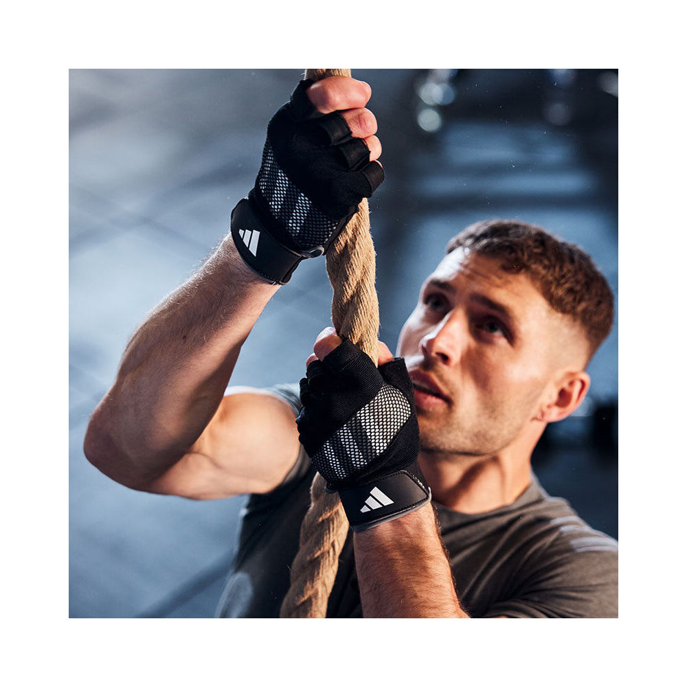 Adidas Performance Training Gloves Gym/Workout Accessory Size Black/Grey — image 3