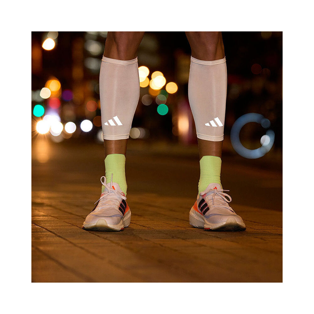 Adidas Aeroready Compression Calf Sleeves Gym/Workout Accessory Size White — image 3