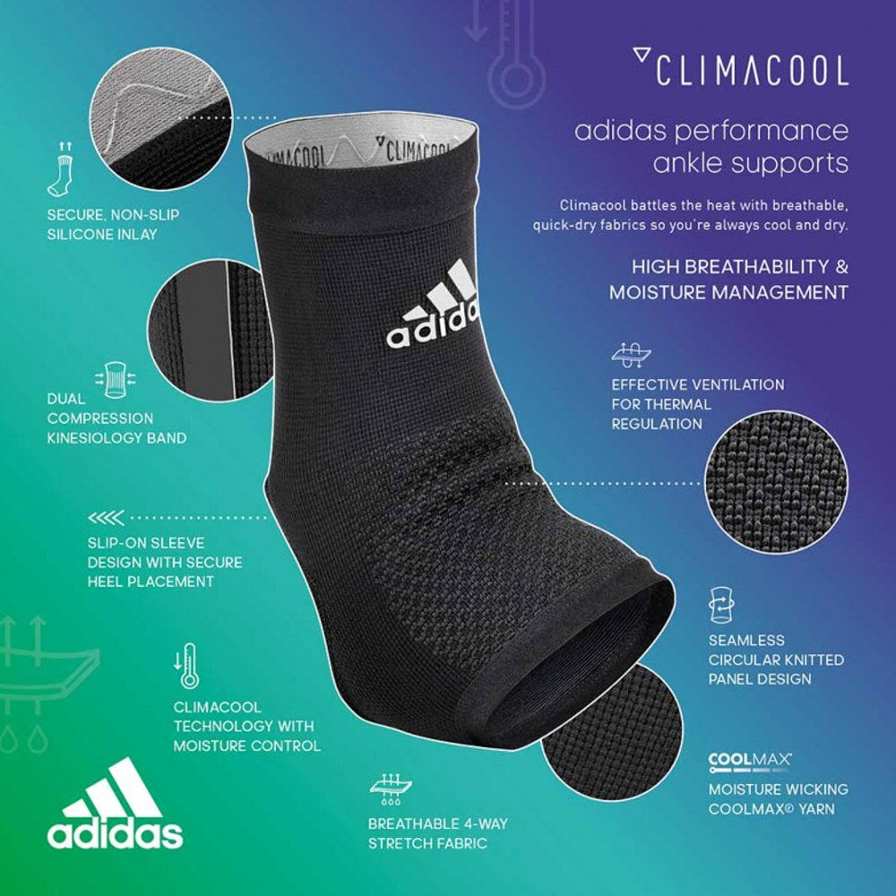 Adidas Performance Ankle/Joint Brace/Support Unisex Wear Sports/Training BLK — image 8
