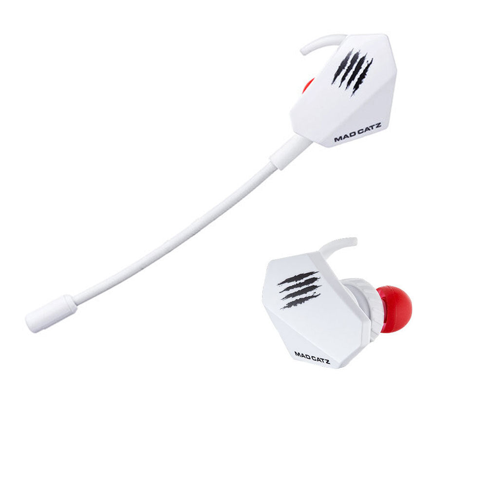 Mad Catz E.S. PRO+ Wired 3.5mm AUX Gaming In Ear Earbuds w/Microphone White — image 2