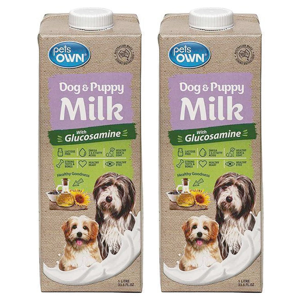 Pets Own Dog & Puppy Milk w/ Glucosamine 1L (2 Pack)