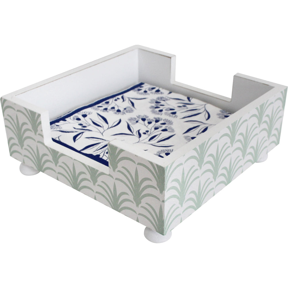 LVD Indies Wood 19cm Napkin Holder Home/Kitchen Paper Towel Storage Square White — image 2