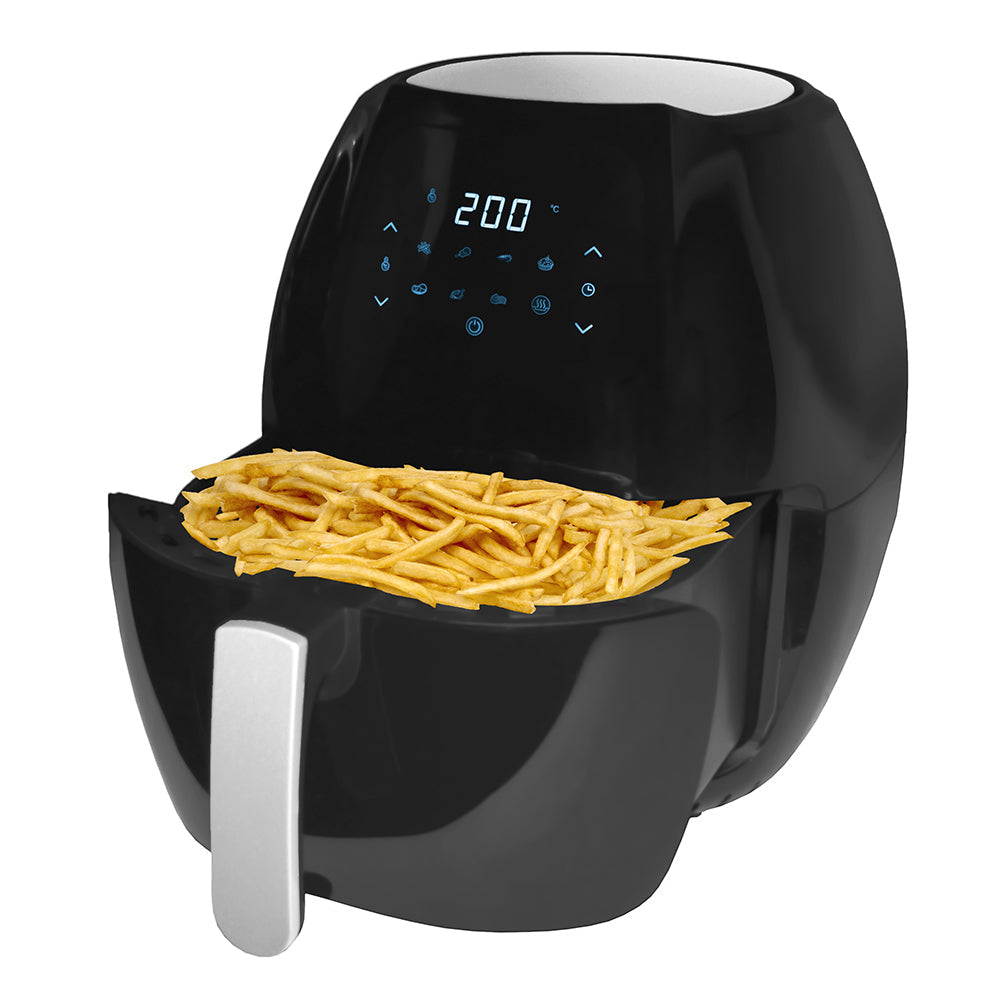 Healthy Choice 8L Digital Air Fryer Electric 1800W Non Stick w/Rack Less Oil Fries Cooking BLK